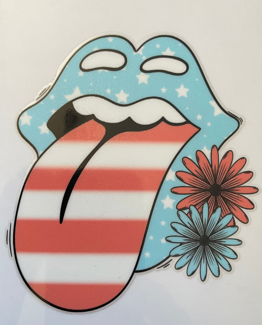 MERICA Tongue UVdtf Decal