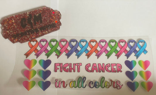 Fight cancer in all colors Seamless UV Dtf Wrap